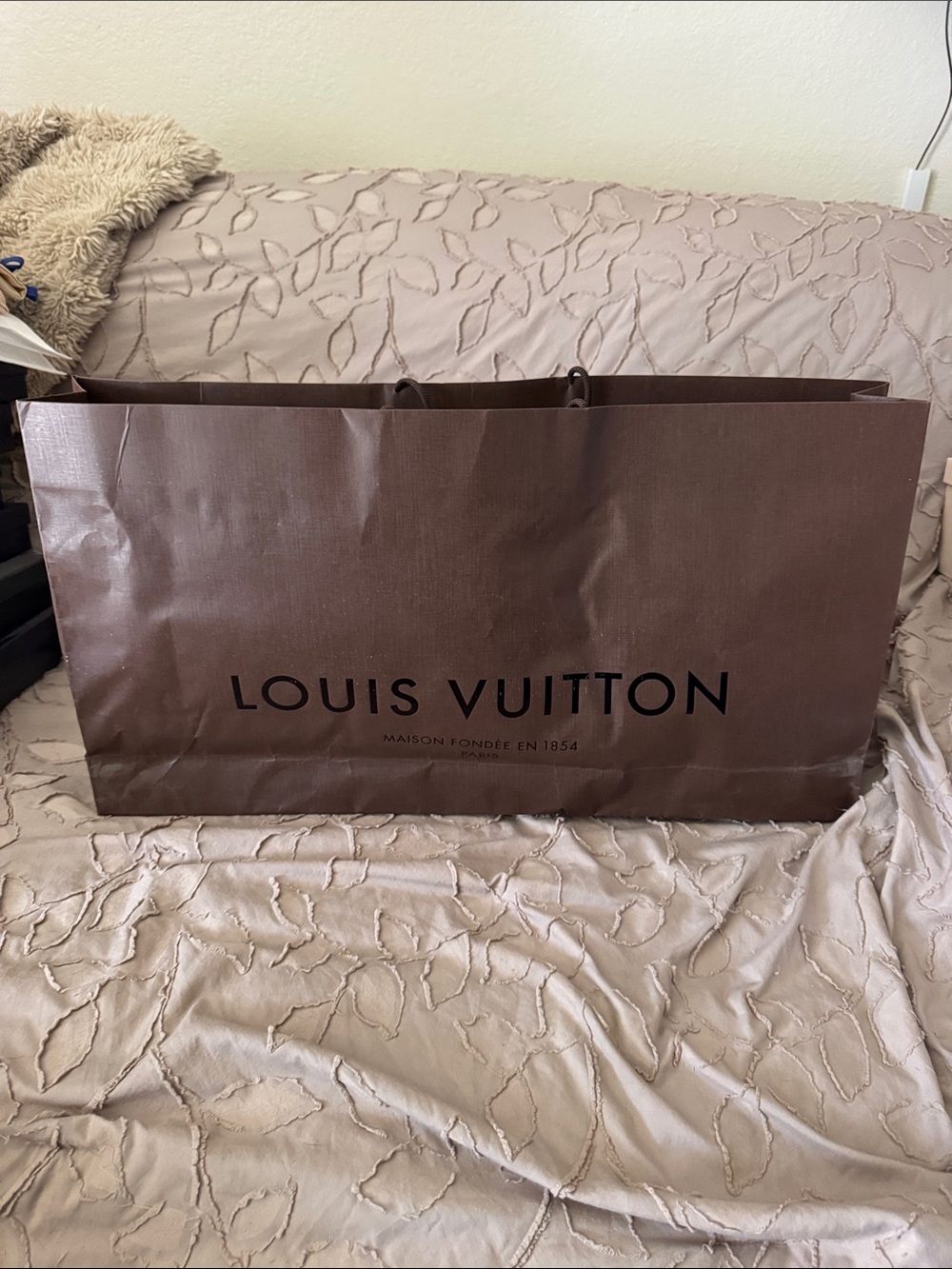 Louis Vuitton Dark Brown Logo Shopping Bag